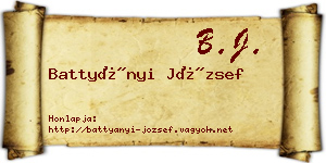 Battyányi József névjegykártya