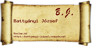 Battyányi József névjegykártya